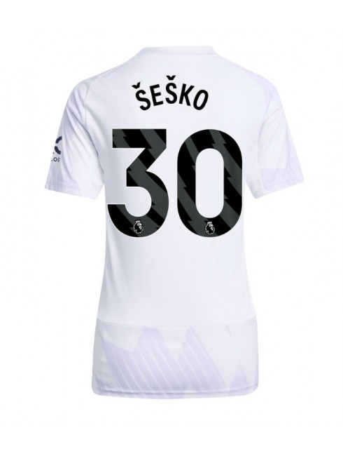 Manchester United Benjamin Sesko #30 Zenski Gostujuci Dres 2025-26 Kratak Rukavima Manchester United Benjamin Sesko #30 Zenski Gostujuci Dres 2025-26 Kratak Rukavima